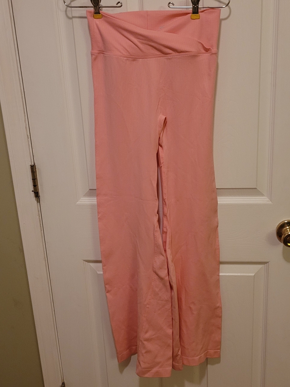 Light Pink High-Waist Wide Leg Pants L